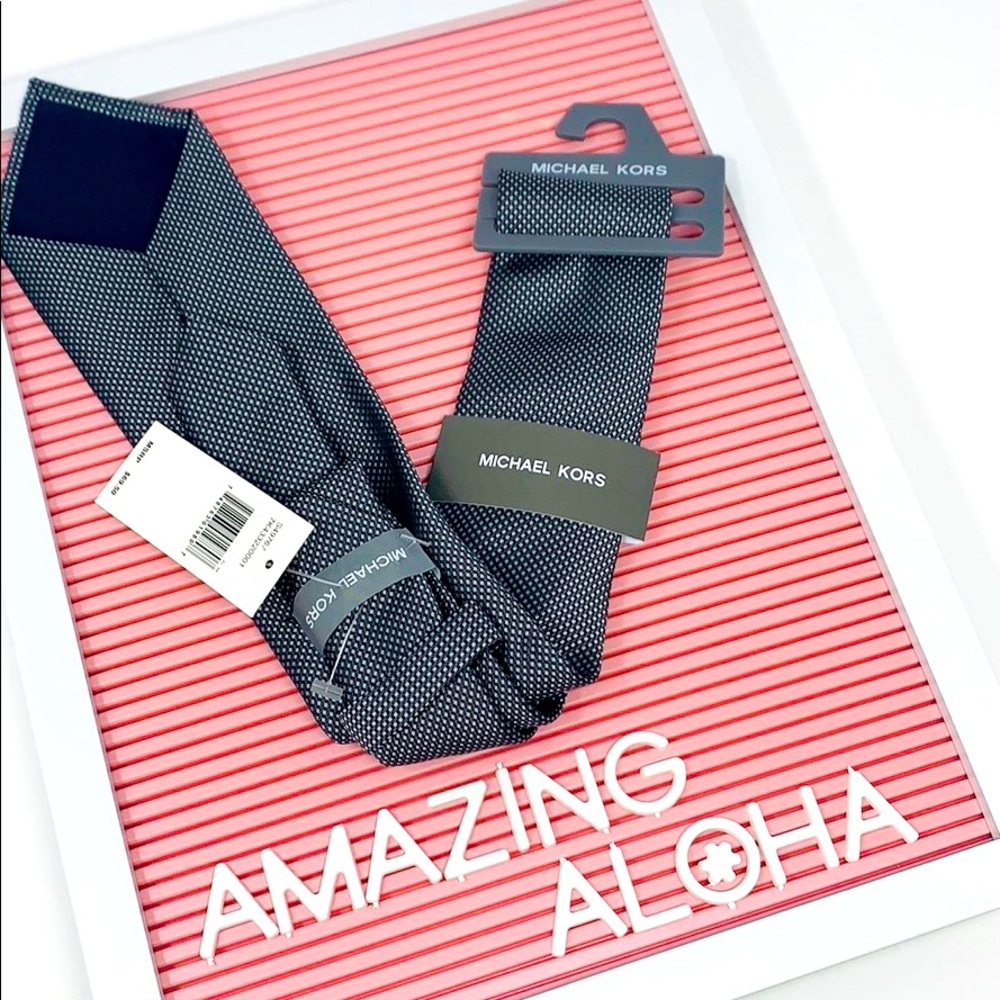 Brand NWT Michael Kors Furn Black Neck Tie
